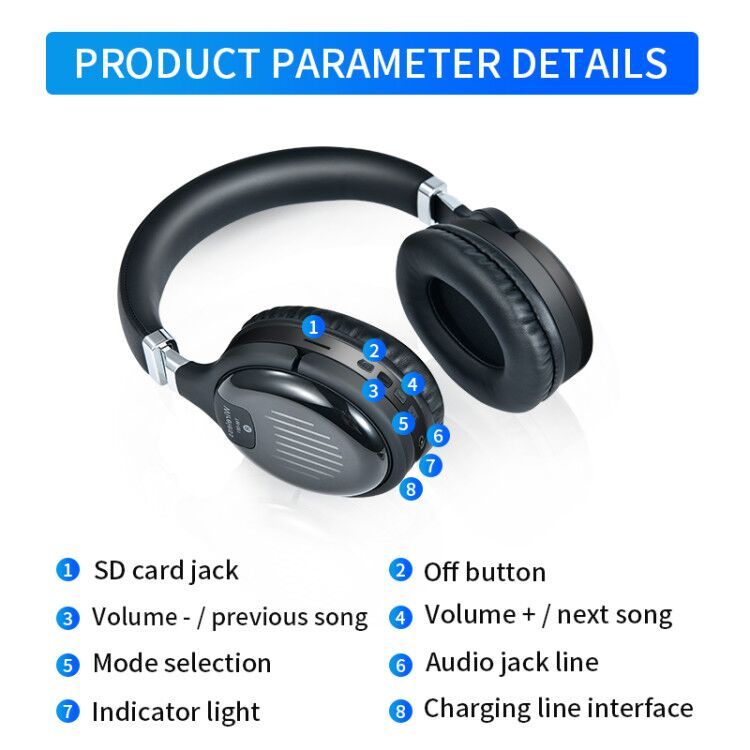 TM-061 Wireless Bluetooth Headphones