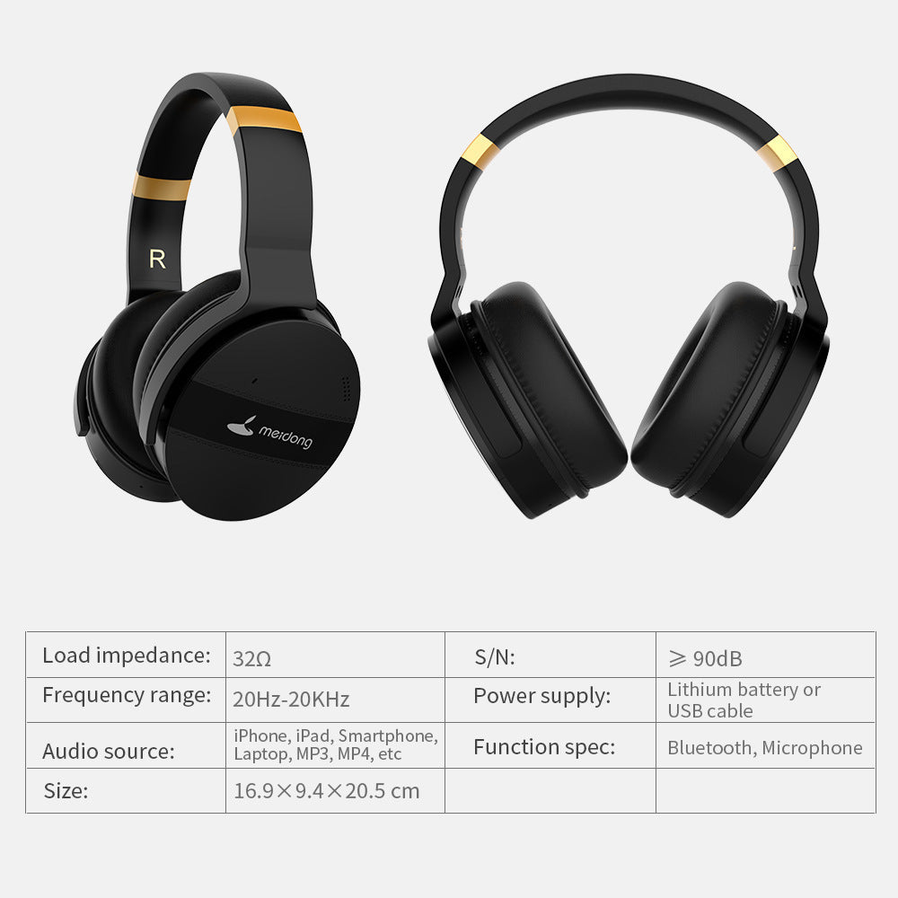 Meidong active noise-canceling wireless headphones.